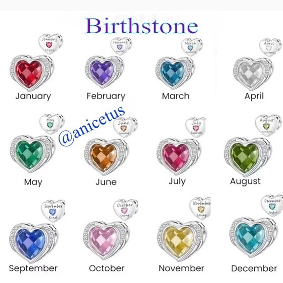 NWOT S925 Sterling Silver January Birthstone CZ Charm - Picture 7 of 7